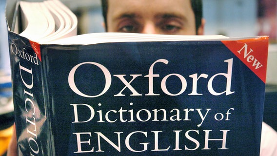 Ein interessierter Leser hält ein englisches Wörterbuch in der Hand. © picture-alliance/ dpa 