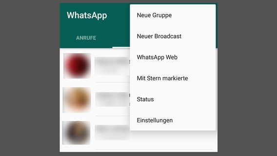 Screenshot zeigt WhatsApp-Funktionen © WhatsApp / N-JOY Foto: Screenshot