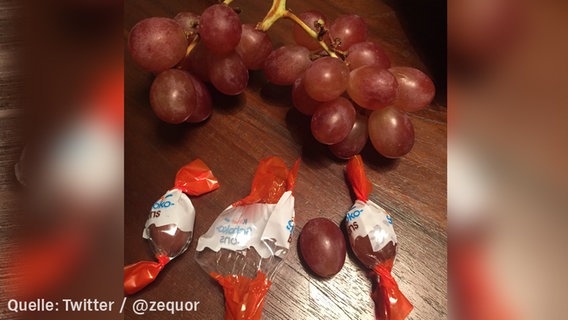 Das Bild zeigt eine gefälschte Süßigkeit für Halloween. © Twitter / @zequor Foto: Screenshot