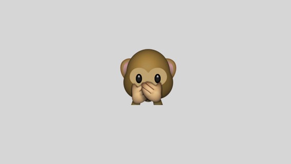 Emoji: Ein Affe hält sich den Mund zuhält. © Unicode.org 