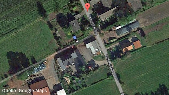 Ein Ausschnitt von Google Maps zeigt die Straße "Milchstraße" in Stade. © Google Maps 