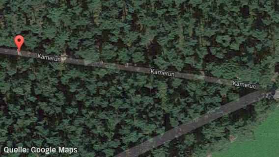 Ein Ausschnitt von Google Maps zeigt die Straße "Kamerun" in der Göhrde. © Google Maps 