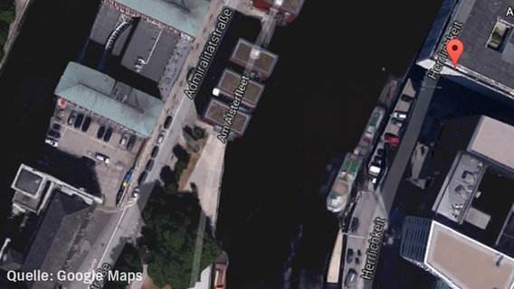 Ein Ausschnitt von Google Maps zeigt die Straße "Herrlichkeit" in Hamburg. © Google Maps 