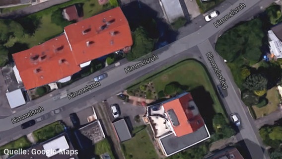 Ein Ausschnitt von Google Maps zeigt die Straße "Himmelsstieg" in Göttingen. © Google Maps 