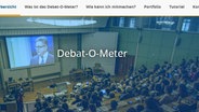 Startseite der Bewertungs-Website Debatometer.com © debatometer.com Foto: Screenshot
