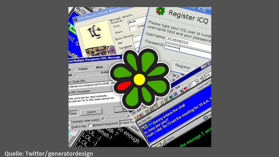 Fenster bei ICQ. © Twitter/generatordesign 