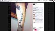 Sein neues Tattoo postete Jan Delay in seinem Facebook-Profil. © Facebook / Jan Delay / NDR Foto: Screenshot
