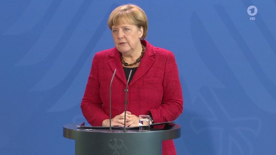 Kanzlerin Merkel gratuliert Donald Trump zum Wahlsieg in den USA. © ARD Foto: Screenshot
