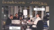 Ein Blick hinter die Kulissen bei N-JOY in den 90er Jahren. © N-JOY 