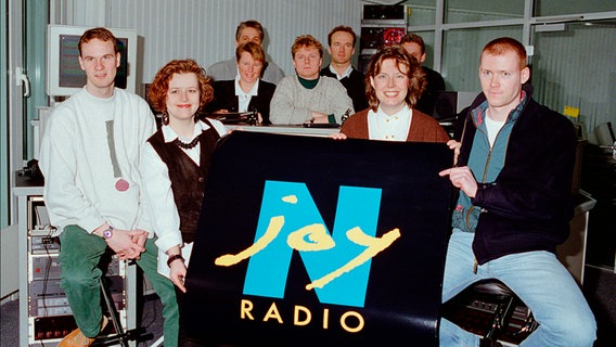 Das N-JOY Team zum Sendestart 1994 © N-JOY 